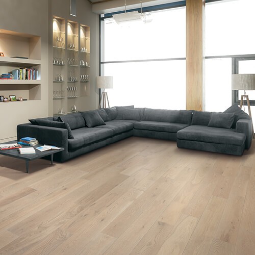 Modern living room flooring | Canales Flooring Inc.